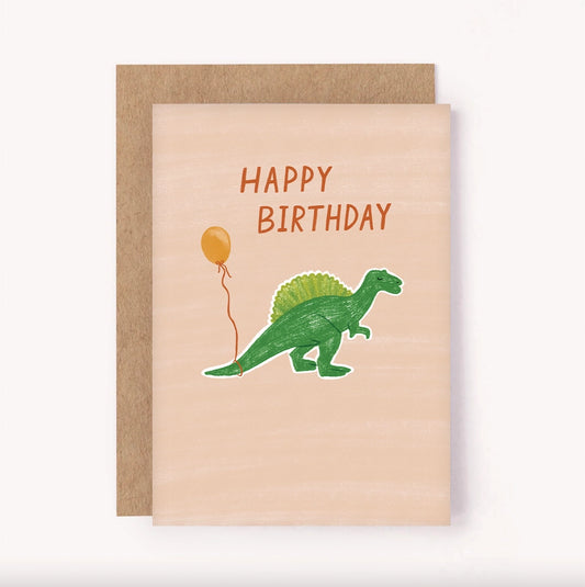 Dinosaur Happy Birthday Card