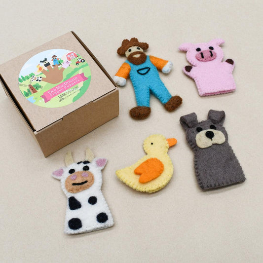 Old MacDonald Farm Animals A, Finger Puppet Set